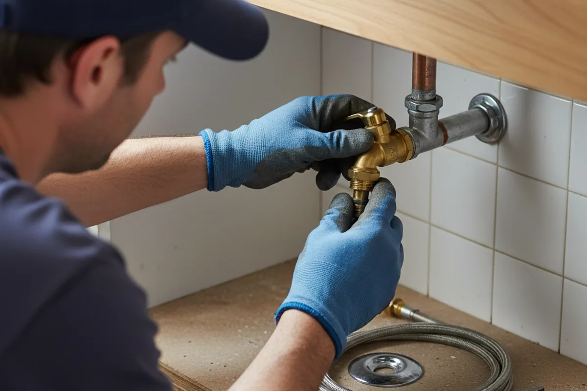 Shutoff valve and fitting work during Faucet and Fixture Repair in Fishers Landing
